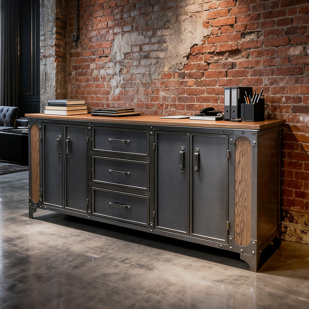 NEWペイント シェルフコンテナ ballistics asimocrafts Anvil Storage Credenza – Modern Industrial Furniture