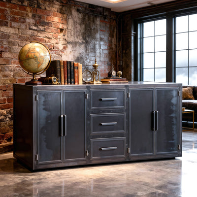 Flatiron Credenza - Steel