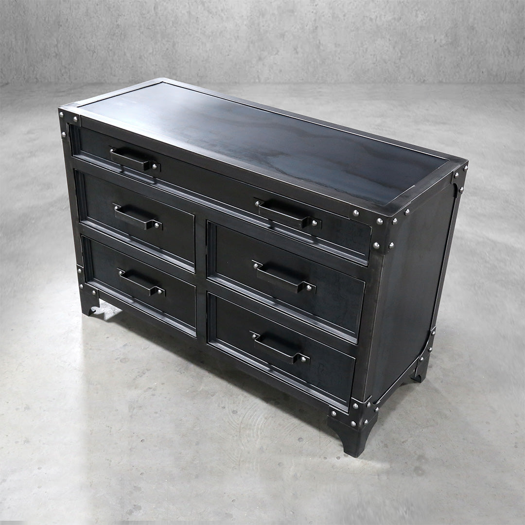 GrandView 5-Drawer Industrial Metal Dresser Modern Industrial Furniture GrandView 5-Drawer Industrial Metal Dresser Modern Industrial Furniture