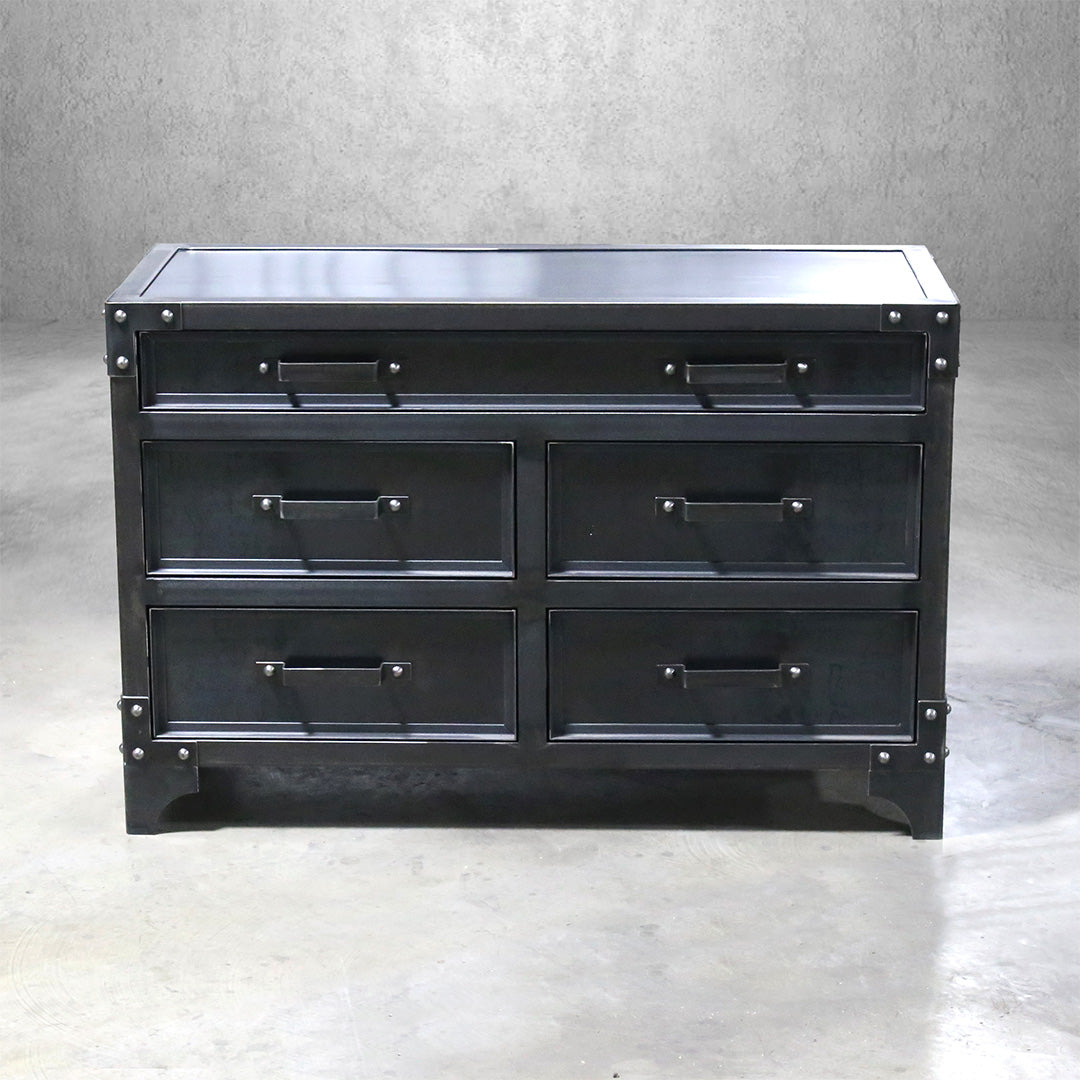 GrandView 5-Drawer Industrial Metal Dresser – Modern Industrial Furniture