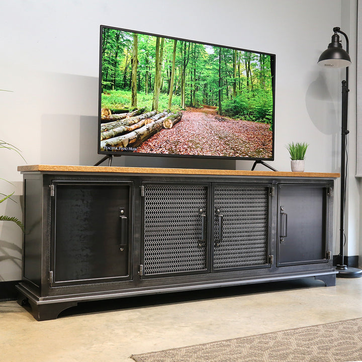 Cromwell Modern Industrial Media Console – Modern Industrial Furniture
