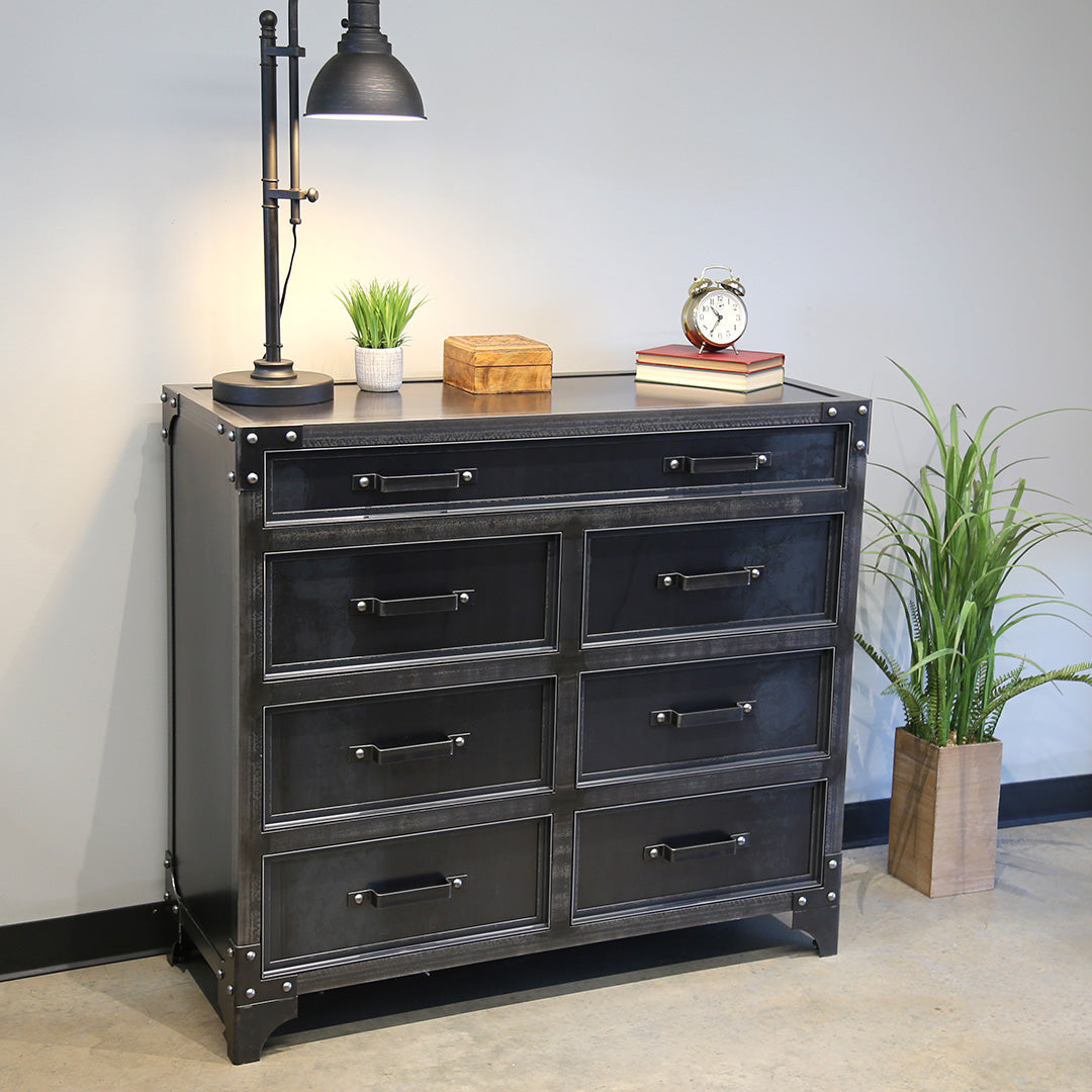 GrandView 5-Drawer Industrial Metal Dresser – Modern Industrial Furniture