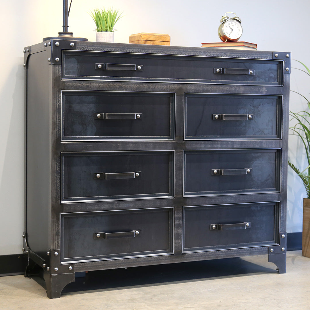 GrandView 5-Drawer Industrial Metal Dresser – Modern Industrial Furniture