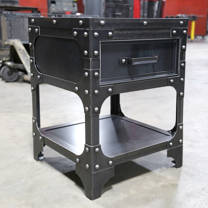 Dempsey Nightstand / End Table – Modern Industrial Furniture
