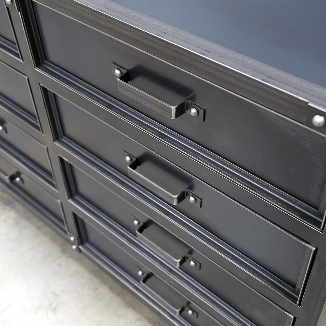 8 drawer grey dresser Mervan Light Grey 8 Drawer Dresser