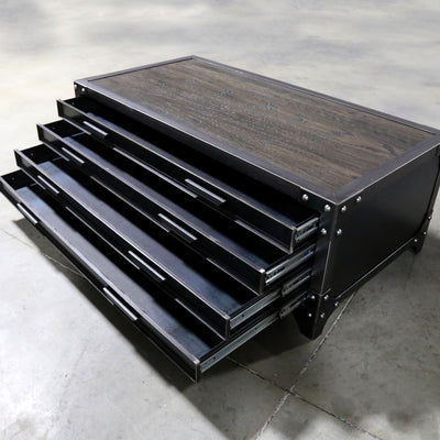 Flat File Industrial Coffee Table