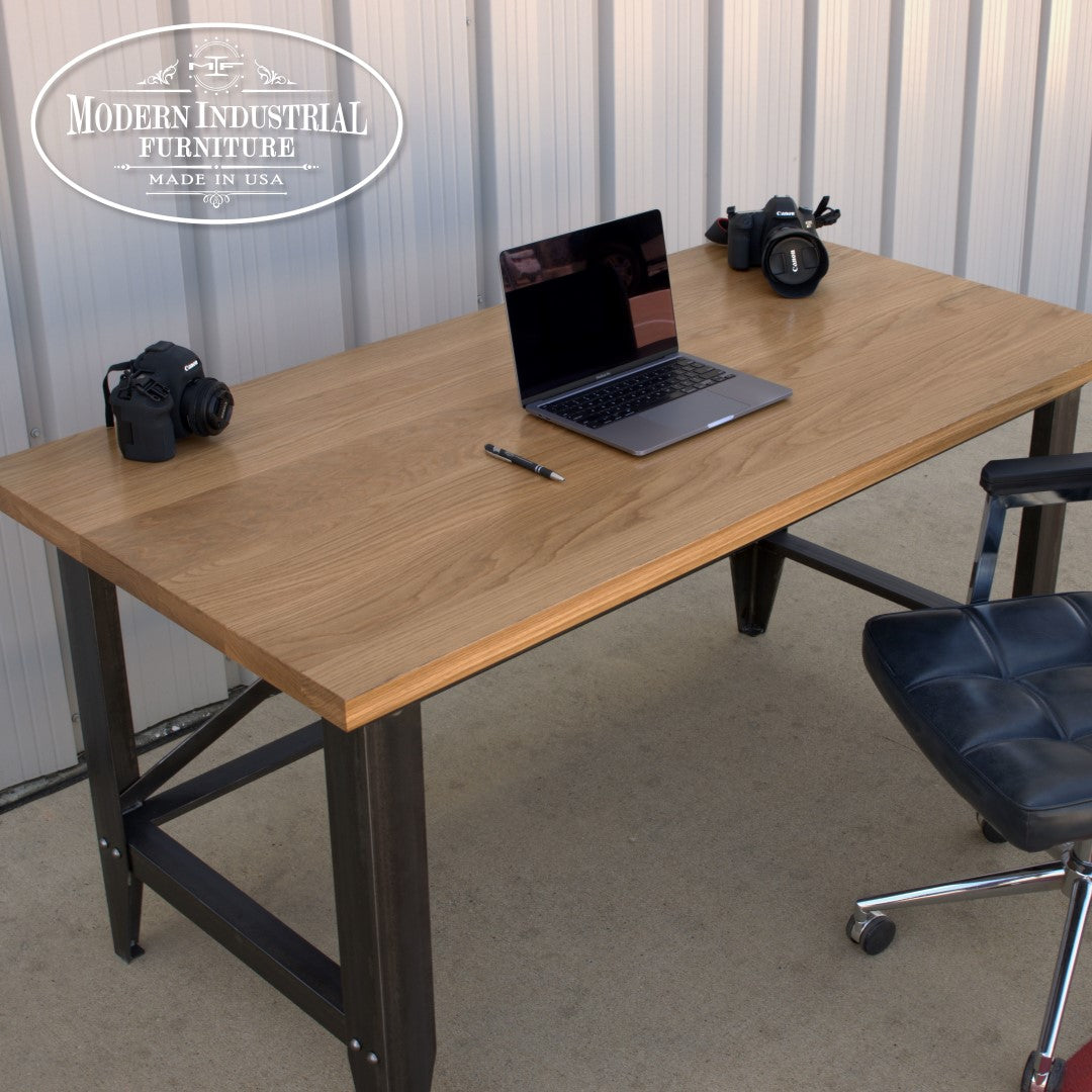 Machinist Desk with X-Brace – Modern Industrial Furniture
