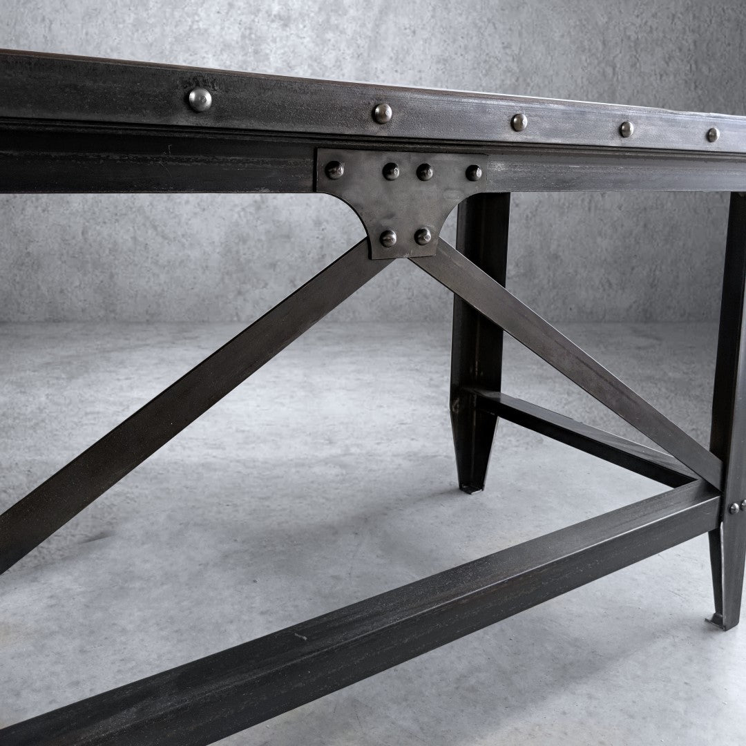 Steel Machinist Desk with Brace