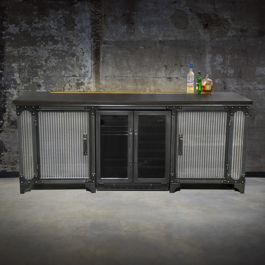 The Anvil Industrial Bar & Beverage Cabinet