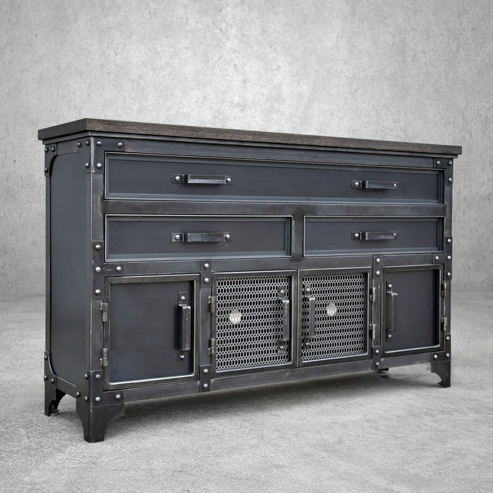 GrandView 5-Drawer Industrial Metal Dresser – Modern Industrial Furniture