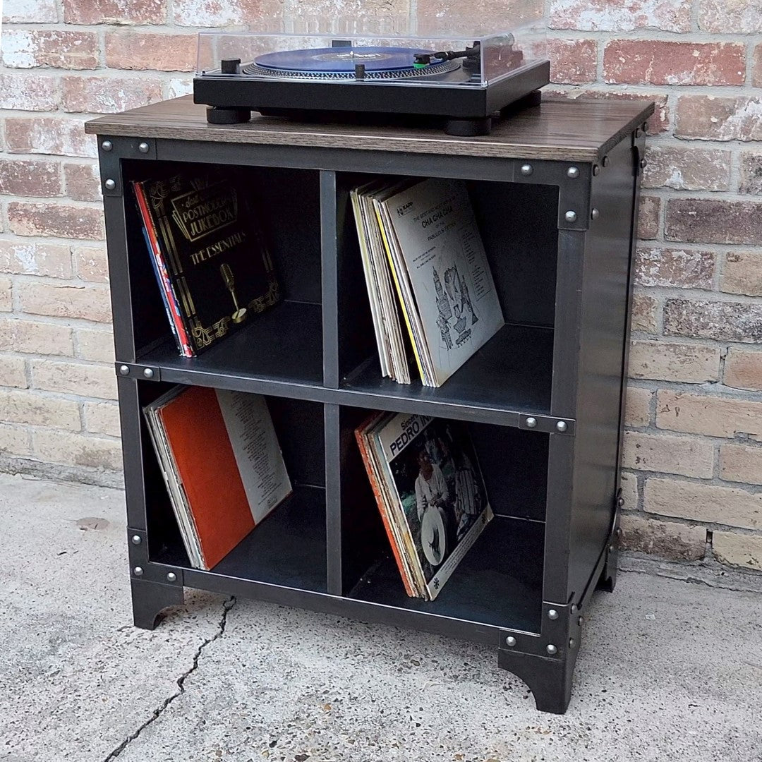 Vinyl Album Bookcase with Oak Top