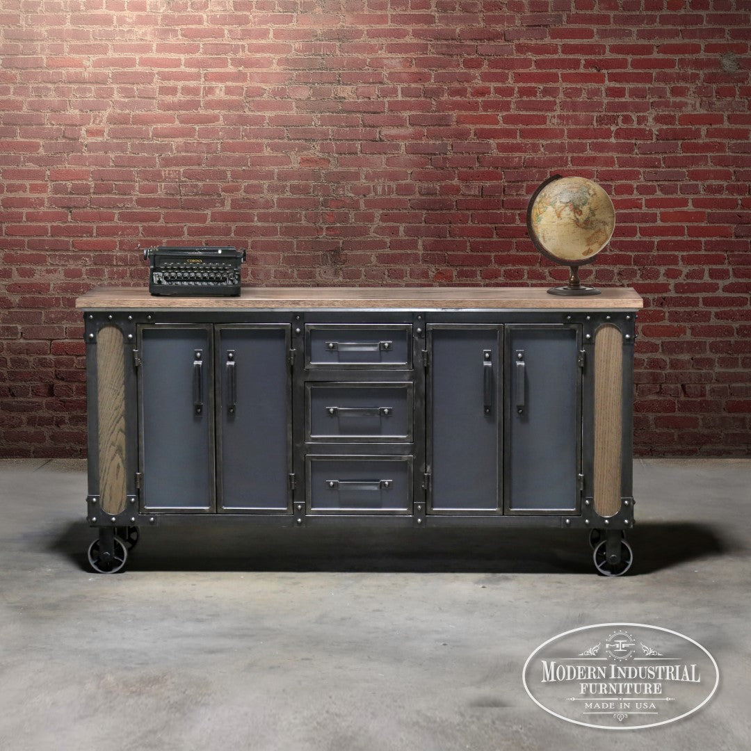 Industrial credenza cabinet discount